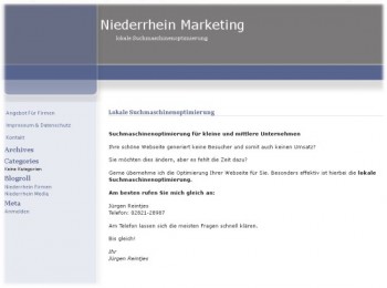 Niederrhein-Marketing lokale Suchmaschinenoptimierung